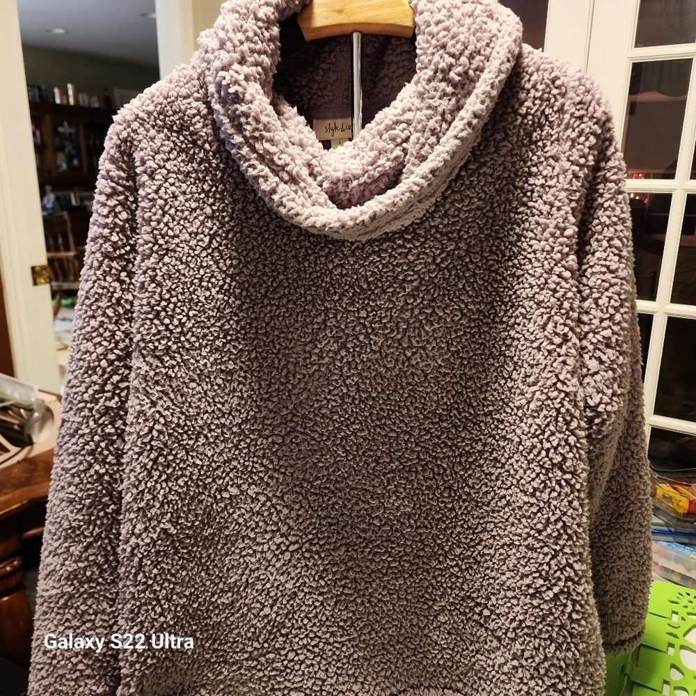 Cozy Purple Sherpa Sweater